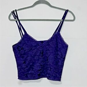 Vintage Victoria's Secret Gold Label Satin and Lace Strappy PJ Crop Top Size S